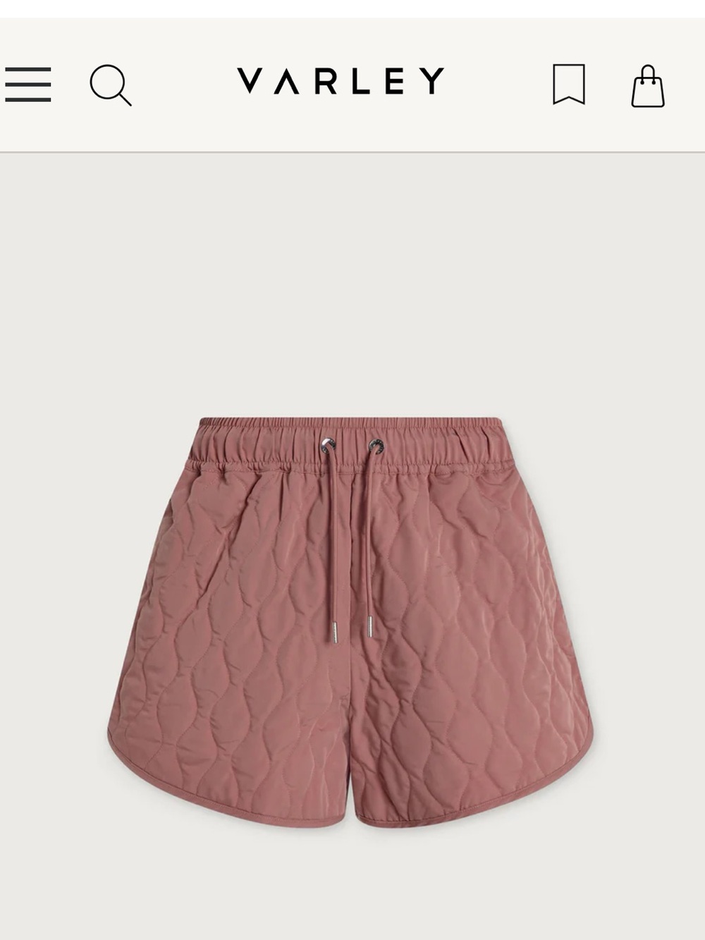 Varley Catrine Quilted Short in Ash Rose - Picture 6 of 7